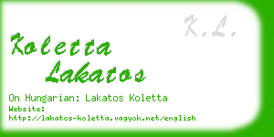 koletta lakatos business card